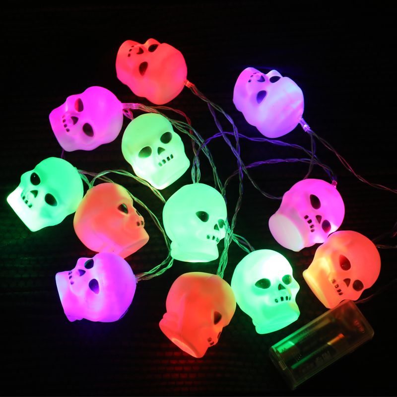 রঙিন ইনডোর 30 LED ঘোস্ট হ্যালোইন স্ট্রিং লাইট