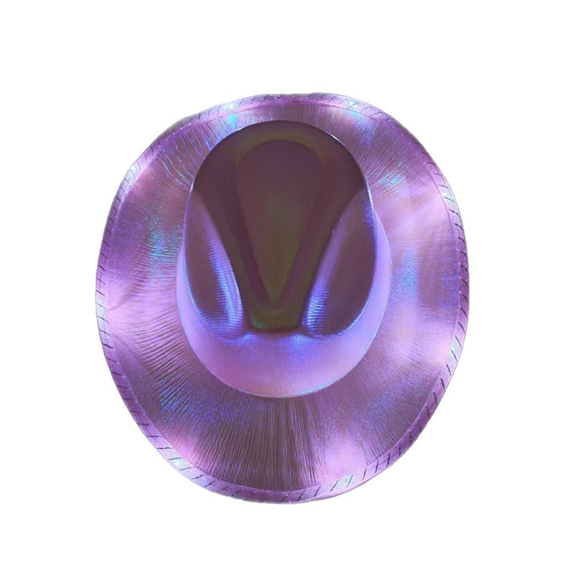 LED লাইট সহ চকচকে কাউবয় হ্যাট