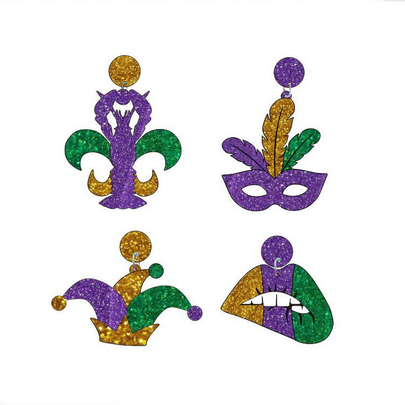 মার্ডি গ্রাস পার্টির কানের দুল